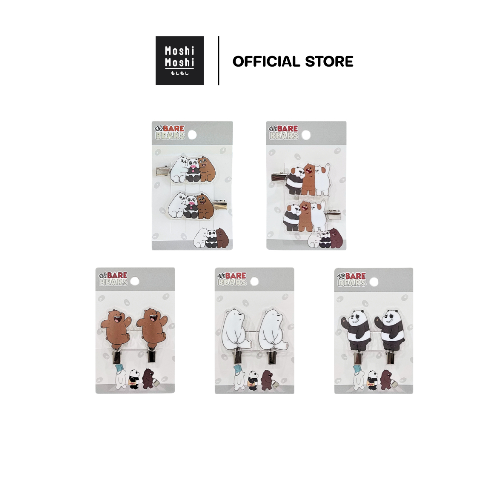 Moshi Moshi กิ๊บติดผม ลาย We Bare Bears ลิขสิทธิ์แท้ กิ๊บติดผมน่ารักๆ รุ่น 6100006723-6727
