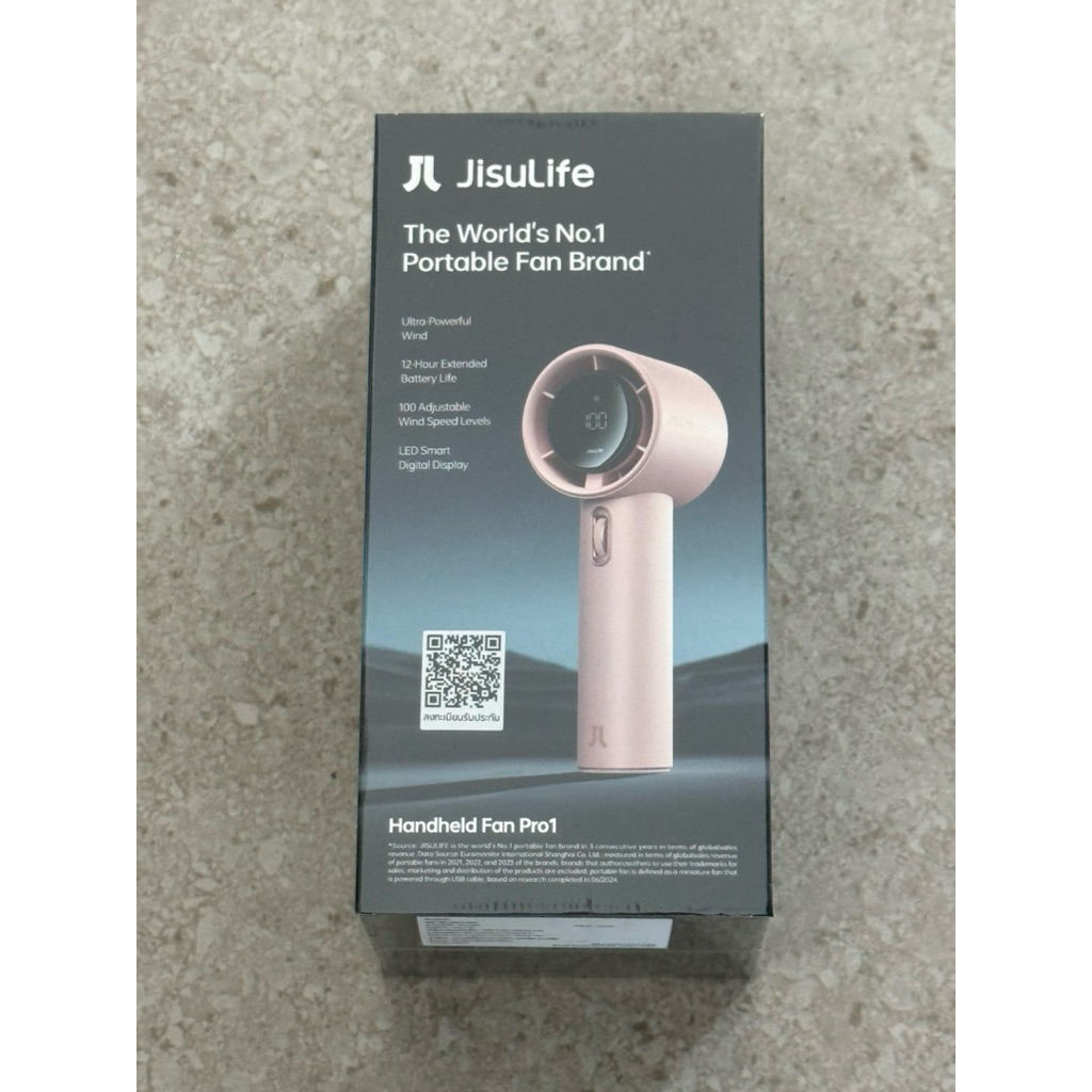 JisuLife Pro1 x PTT  พัดลมมือถือ Handheld Fan (3600mAh)  มีโลโก้ ปตท ที่ตัวเครื่องและสายคล้อง