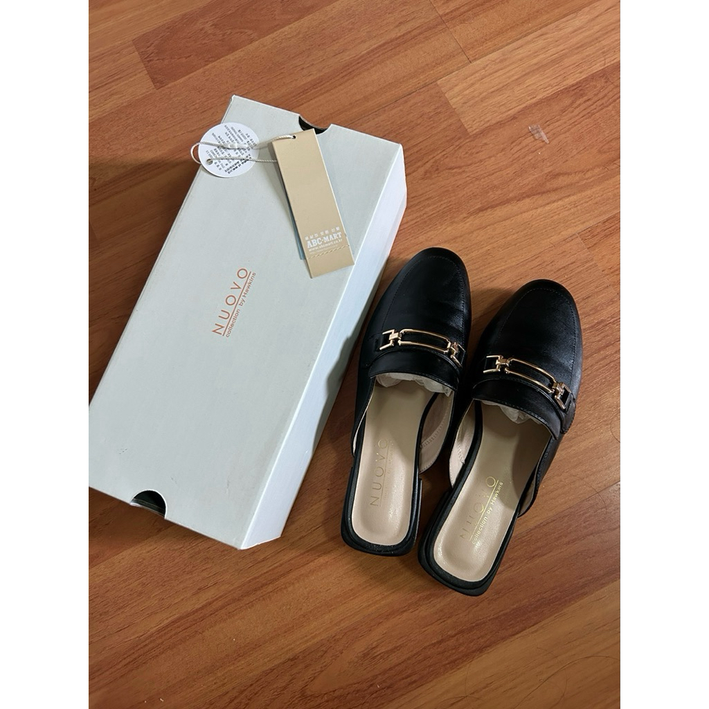 (Used) NUOVO Brand | รองเท้าคัชชูเปิดส้น หนังแท้ สภาพดี Sz.37/23.5 cm