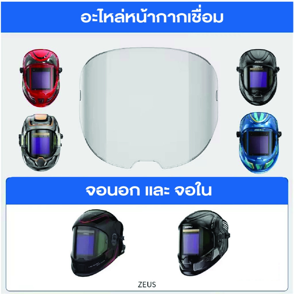 ANDELI อะไหล่หน้ากากเชื่อม เลนส์นอก เลนส์ใน ใช้กับรุ่น AVATAR REDCAT ROBOTCAT CHEETAR MOON KNIGHT