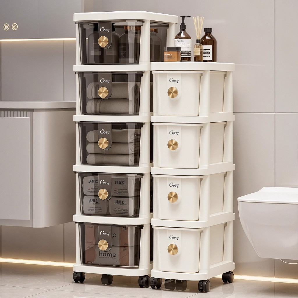 JOY ตู้ลิ้นชักแคบ มีล้อ ดีไซน์สวย ประหยัดพื้นที่ เก็บของได้เยอะ เหมาะกับคอนโดและบ้านเล็ก - รูปที่ 2