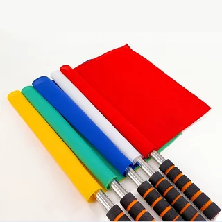ธงกีฬาสี ผู้ตัดสินกีฬา ธงกรรมการเส้น ใช้แข่งขันกีฬาทั่วไป สีแดง สีขาว คุณภาพดี