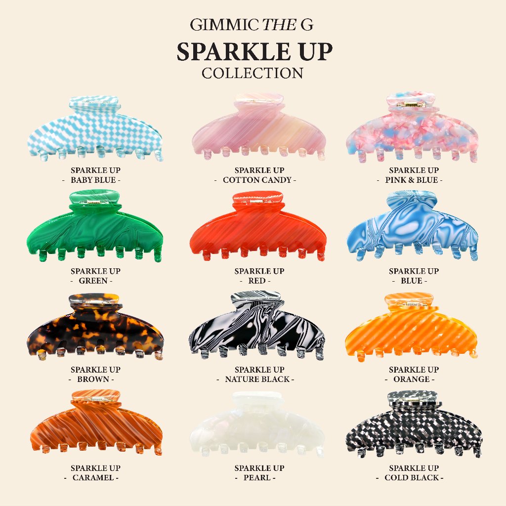 ✨GIMMIC THE G กิ๊ฟหนีบผม ที่หนีบผม HAIR CLAW CLIP รุ่น SPARKLE UP 🌈