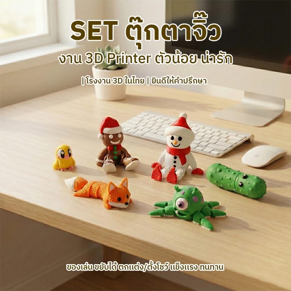 🐥 ชุดตุ๊กตาตัวจิ๋วสุดน่ารัก รวมหลายแบบในเซ็ตเดียว 🎁 เหมาะสำหรับตกแต่งโต๊ะทำงาน โต๊ะเรียน ของสะสม