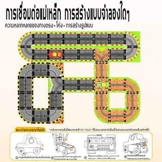 magnetic tiles ของแท้ magnet blocks แจกแบตเตอรี่/รถเข็น ไฟฟ้า ติดตาม 7.5cm ขนาดใหญ่ ของเล่น stem