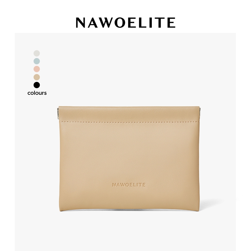 NAWOELITE ช่องเก็บของปิดอัตโนมัติ กระเป๋าเงินเ กระเป๋าลิปสติกสําหรับสตรี กระเป๋าใส่เครื่องสำอาง สําหรับใส่เหรียญ ลิปสติก