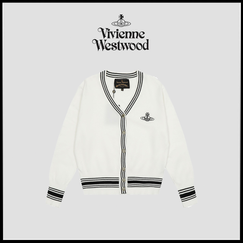 【Vivienne Westwood】🇯🇵 เสื้อกันหนาว ทันสมัยและหลากหลาย งานปักดาวเสาร์ เสื้อสเวตเตอร์ถัก