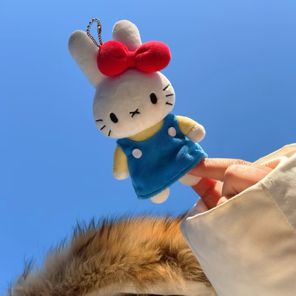 🍎🐰{พร้อมส่ง!} Kitty Miffy พวงกุญแจมิฟฟี่ xคิตตี้ ชุดคิตตี้สามารถถอดได้🎀🐰🍎