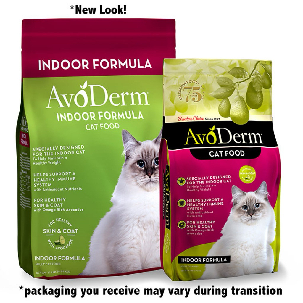 AvoDerm Cat Indoor Formula อาหารแมวสูตรเลี้ยงในบ้าน เสริมสุขภาพผิวและขนที่สวยงาม ช่วยกำจัดก้อนขน ขนาด 1.59-4.99kg