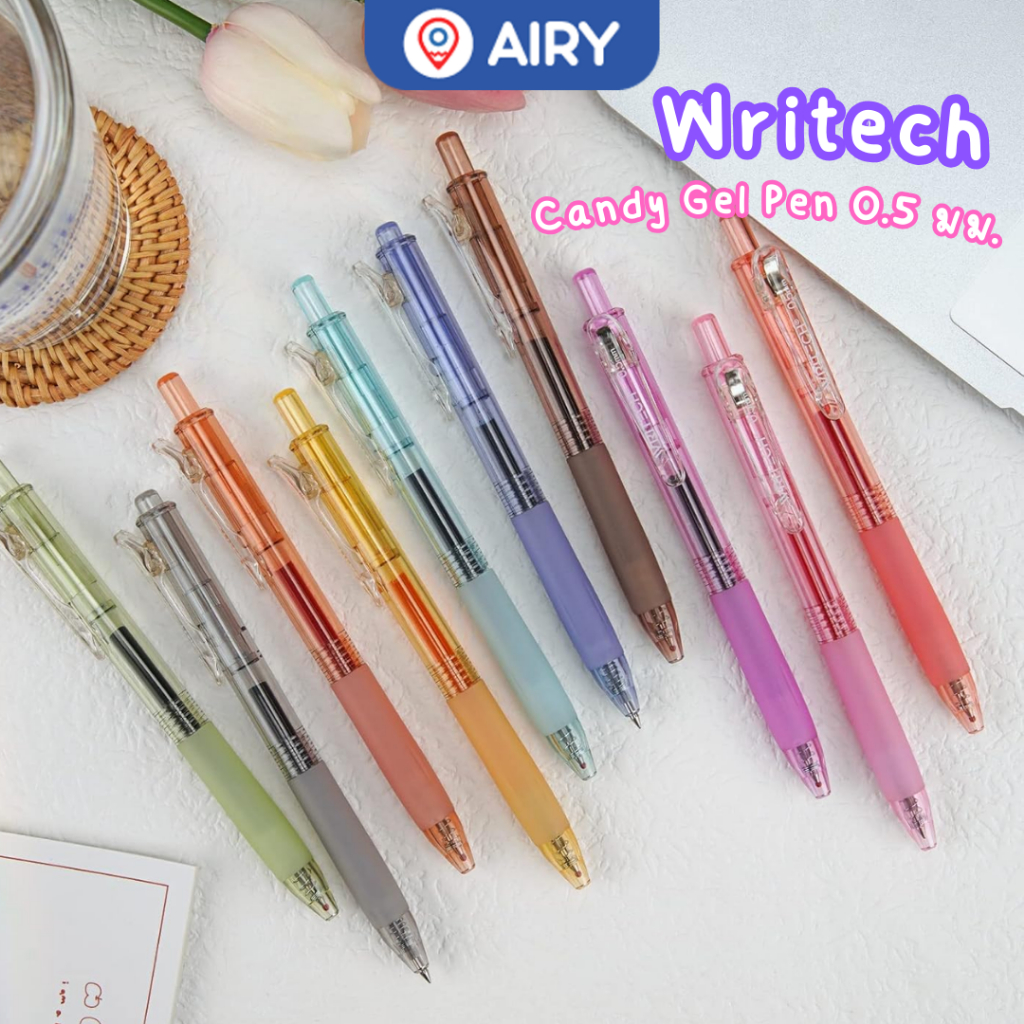 ปากกาเจล Writech รุ่น W-099 หมึกเจลสีตามด้าม 10 เฉดสีสวย เขียนลื่น แห้งไว จดnoteสนุก ไม่ซึม(1 ด้าม)