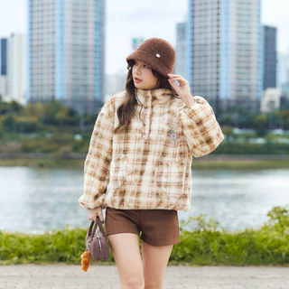 Whatwewearrr | Butter Scottie | แจ็คเก็ตผู้หญิง | เสื้อแจ็คเก็ตผ้าฟลีซลายสก็อต | Best seller