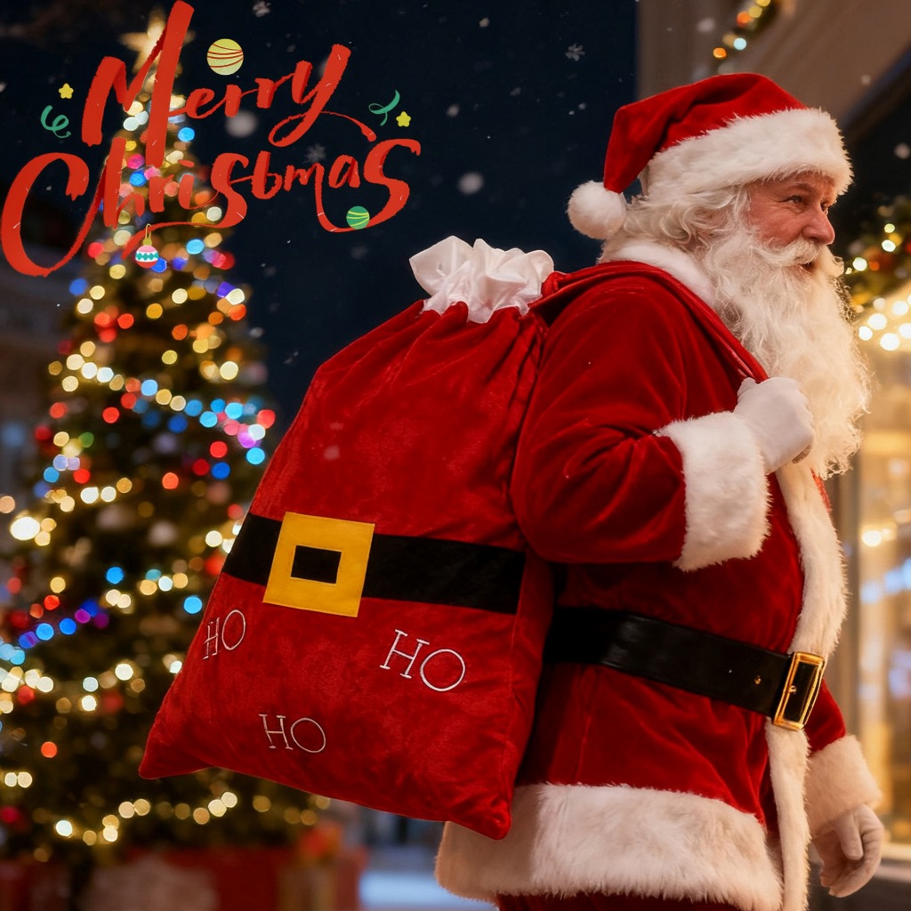 ⛄ พร้อมส่งจ้าา  ⛄ ถุงผ้าซานต้า ถุงของขวัญซานต้า ถุงคริสมาสต์  น่ารักมากค่ะ ใส่ของขวัญแจกเด็ก