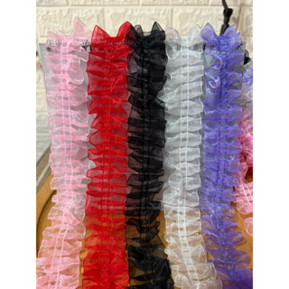 ระบายจับจีบกลาง  กว้าง 1.5 นิ้ว  ยาวมัดละ 10หลา  ราคามัดละ 1…