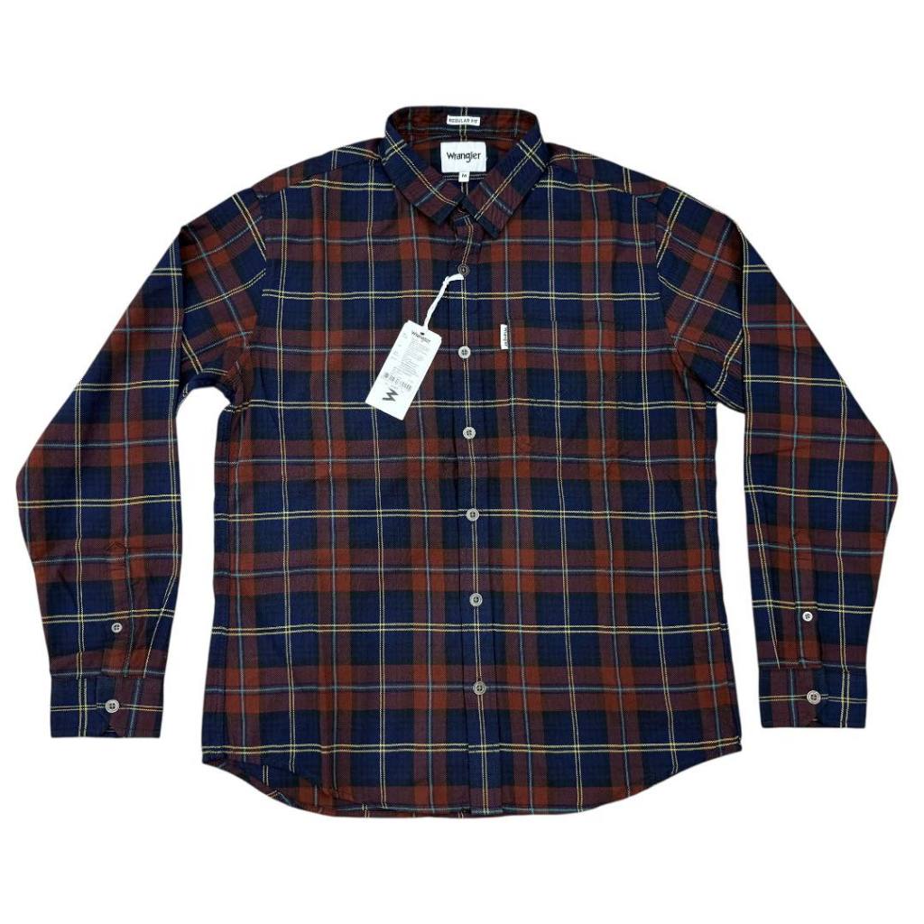 มาใหม่  WRANGLER เชิ้ตชายแขนยาว ลายสก๊อต ไม่ยืด ผ้านุ่มใส่สบาย ของแท้จากช็อป