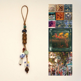 พวงกุญแจ พวงโทรศัพท์ เชือกเทียนทำมือ | keychain wax cord han…