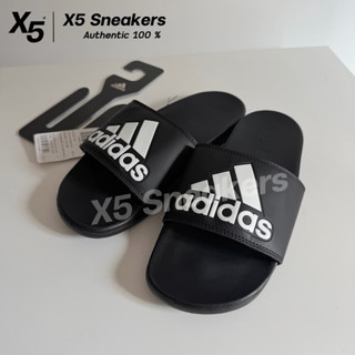 adidas ของแท้ 100% แตะนิ่มสีดำขาว