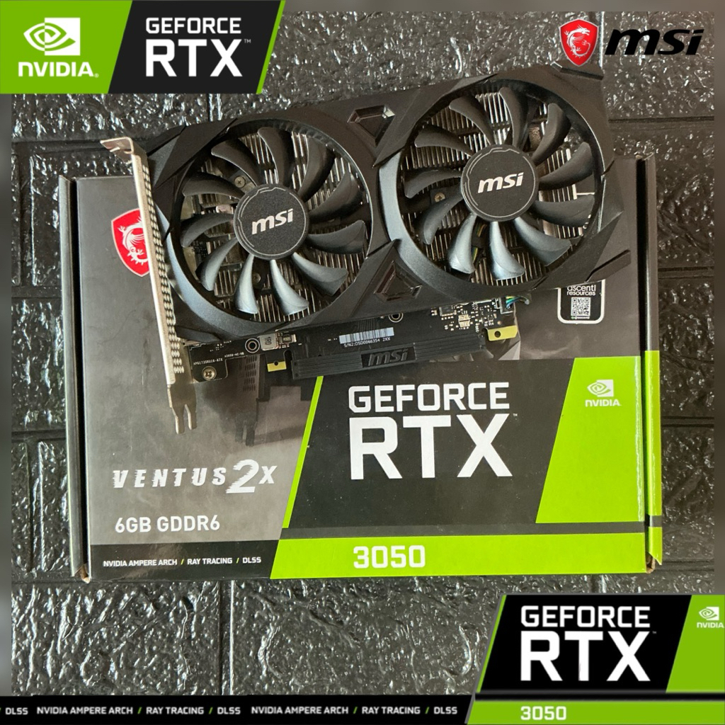 การ์ดจอ RTX 3050 6G MSI ไม่ต่อไฟเพิ่ม มีประกันAdvice ✅ (15/09/2570) สินค้าครบกล่อง มือสอง ✅