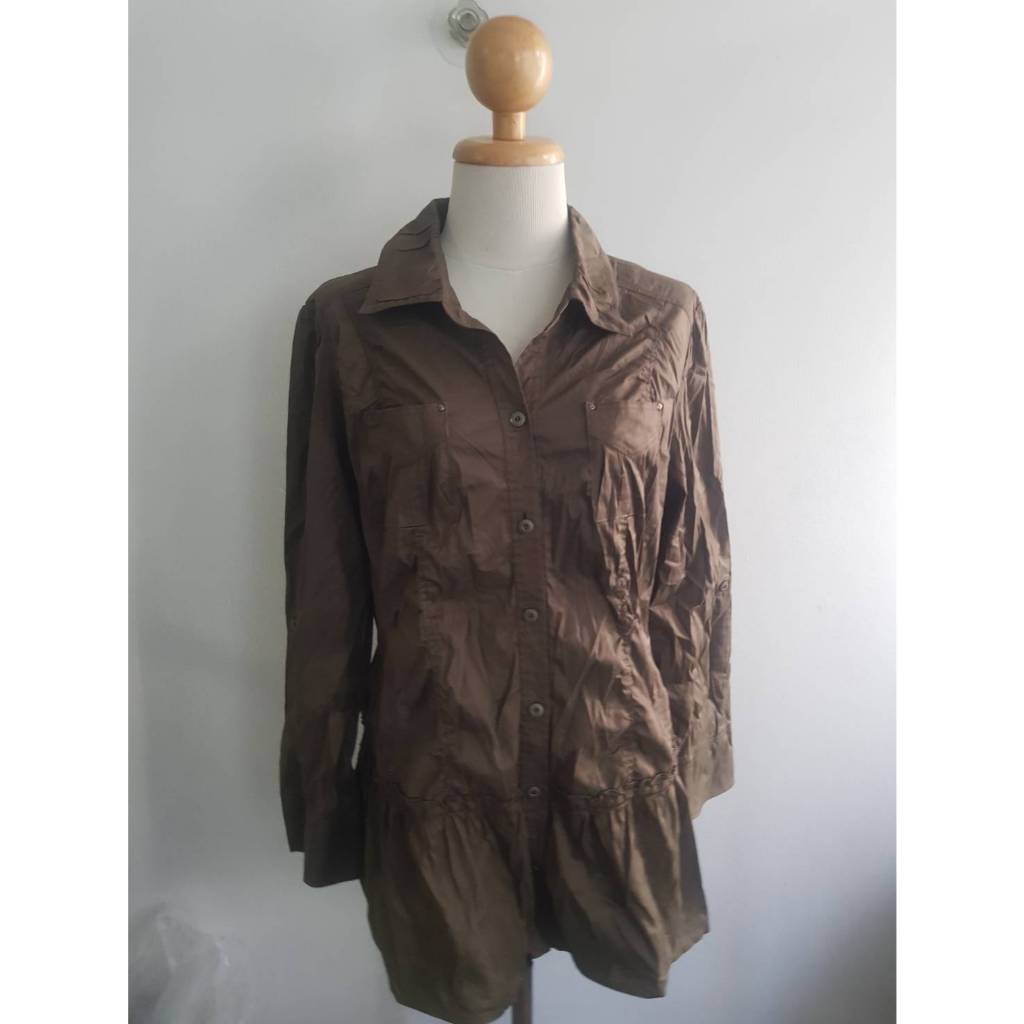 BRB-25เสื้อคอตตอนทรงน่ารักรูดเอวหลัง 42/26