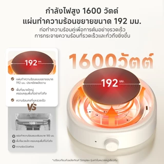 Simplus หม้อไฟฟ้าอเนกประสงค์ 5 ลิตร 1600W แบบแยกส่วน ไม่ติดกระทะ ต้ม ตุ๋น ทอด ย่างสเต็ก DHGH003