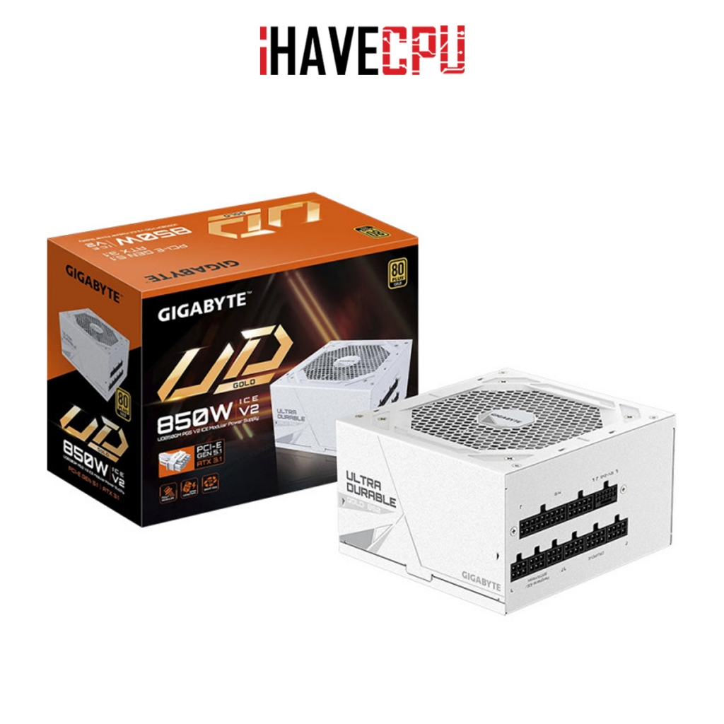 iHAVECPU PSU (อุปกรณ์จ่ายไฟ) GIGABYTE UD850GM PG5 V2 850W WHITE (80+GOLD)