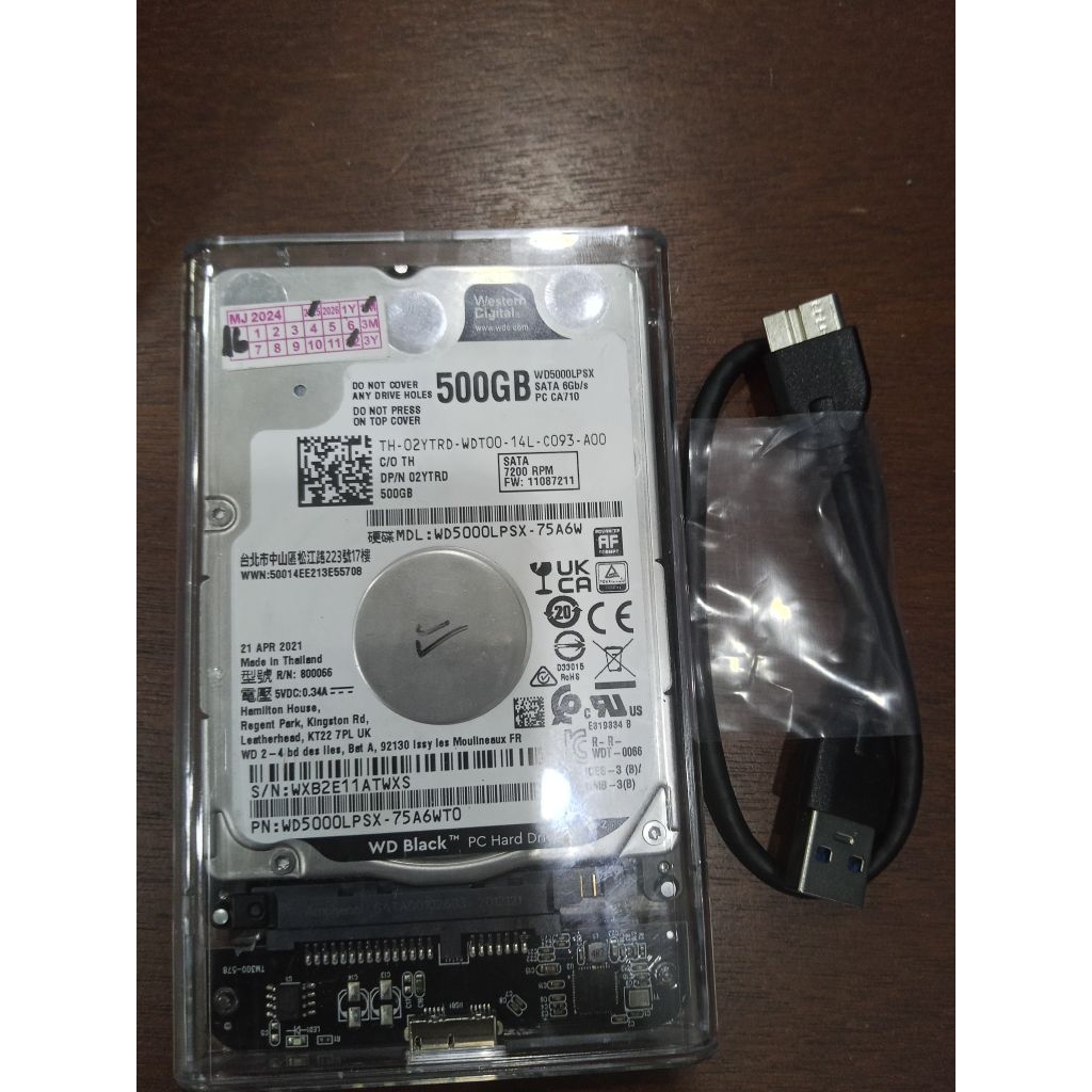Hdd sata2.5 WD black 500 gb