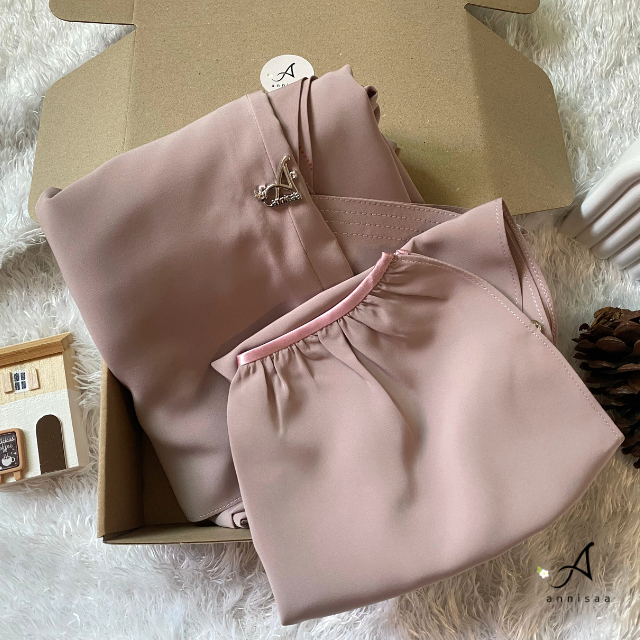 Annisaa l ฮิญาบปิดหน้า l นิกอบ ทรงกลมกุ๊กไก่ ผ้าพรินสกรีน เกรดดี  กระดุมข้างละ 2 จุด Size M l L - รูปที่ 6