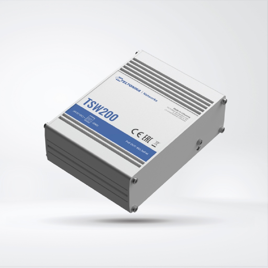 TSW200 PoE+ Unmanaged Industrial Switch 8xGigabit Ethernet ports (8 x PoE+ port), 2 SFP ports
