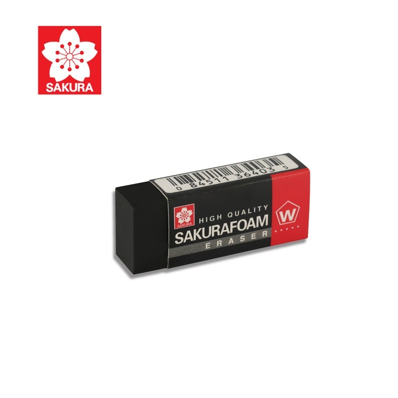 ยางลบ Foam ดำ SAKURA XRFW-60#49 ก้อนเล็ก (แพ็ค 3 ก้อน)