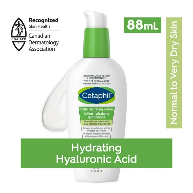 Cetaphil Daily Hydrating Lotion for Face, With Hyaluronic Acid, 88ml, Lasting 24 Hour Hydration, for