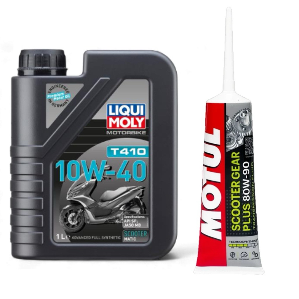 1L น้ำมันเครื่องมอเตอร์ไซค์รถออโต้(สังเคราะห์แท้)MOTORBIKE T410 10W-40 SCOOTER แถมเฟืองท้ายMotul รูปที่ 7
