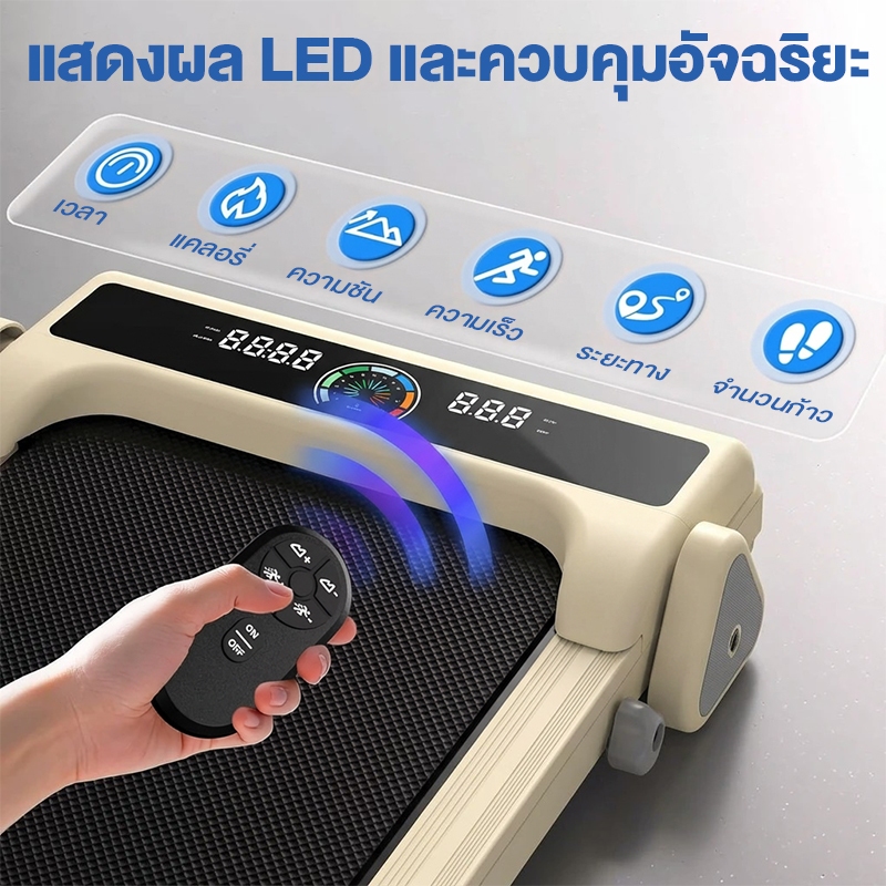 ลู่วิ่งไฟฟ้า B50 ลู่วิ่ง 3.5HP ลู่วิ่งไฟฟ้าพับได้ mini treadmill ลู่เดิน  ใช้พลังงานต่ํา ลูวิ่งไฟฟ้า รูปที่ 6