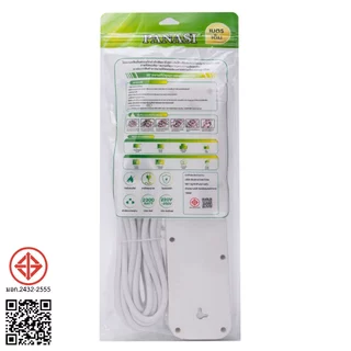 ปลั๊กพ่วง ปลั๊กไฟ 3-6 ช่อง 2300W ปลั๊กสามตา ปลั๊กสายต่อพ่วง ปลั๊กชาร์จ USB รางปลั๊กไฟ 2/3/5 เมตร Power socket
