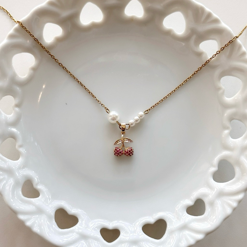 Imnigel cherry blush necklace สร้อยคอเชอร์รี่