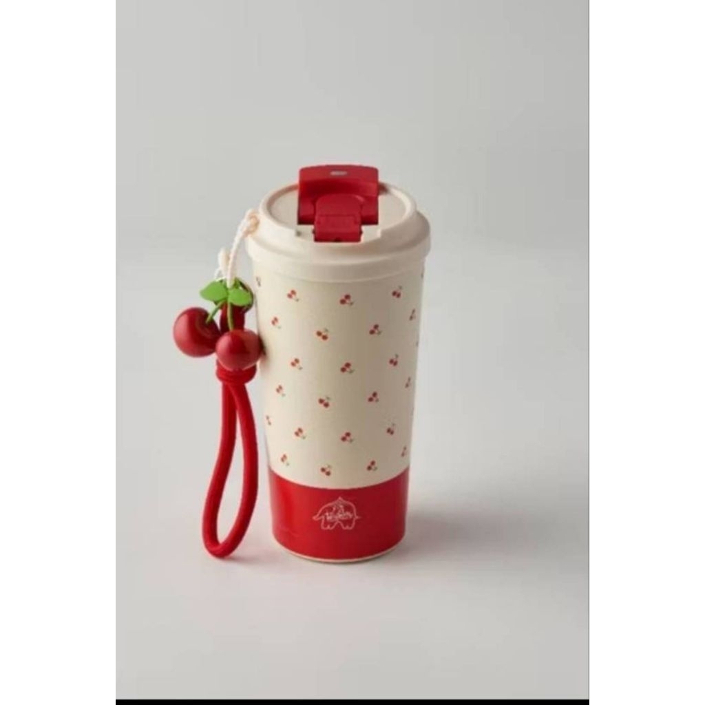 Punthai แก้วเสตนเลส ลาย cherry ด้านในเคลือบเซรามิค 580ml. ของแท้ร้านกาแฟพันธุ์ไทย100% - รูปที่ 3