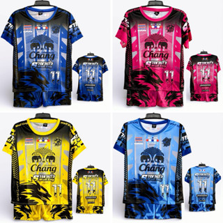 ชุดกีฬาเด็ก ชุดเด็กพิมพ์ลายเสื้อ+กางเกง