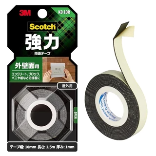 3M Scotch เทปแรงยึดติดสูง สำหรับพื้นผิวที่เกิดฝุ่น KB-10R ขนาด 10 มม. X 1.5 ม. 7100381078
