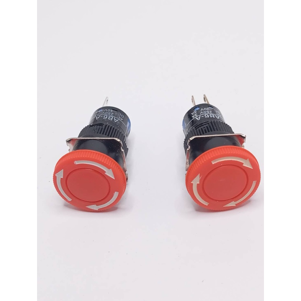 Emergency Stop Push Button Switch 16mm  สวิตช์ปุ่มหยุดฉุกเฉิน AC 250V 3ขา 6ขา สวิตซ์ดอกเห็ด LA16
