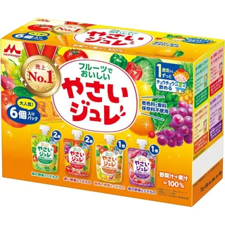 เยลลี่ น้ำผักและผลไม้ Morinaga Delicious Fruit Jelly (70 g) จากญี่ปุ่น
