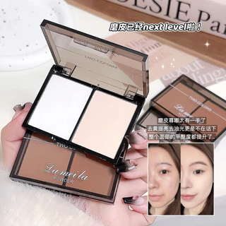 NO.5196 พาเลตต์คอนทัวร์ไฮไลท์ แป้งธรรมชาติทั้ง 2 สี เนื้อแป้งบางเบา แบบแมตต์ ช่วยให้ใบหน้า ดวงตา จมูก ดูกระจ่างใส