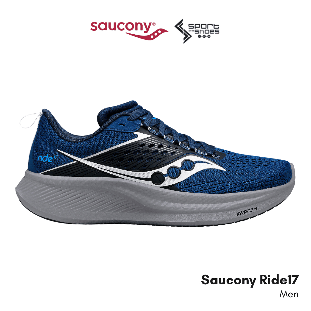 Saucony Ride17  รองเท้าวิ่ง (สำหรับผู้ชาย) หน้าเท้าปกติ [ซื้อแล้วไม่รับเปลี่ยนคืนทุกกรณี]