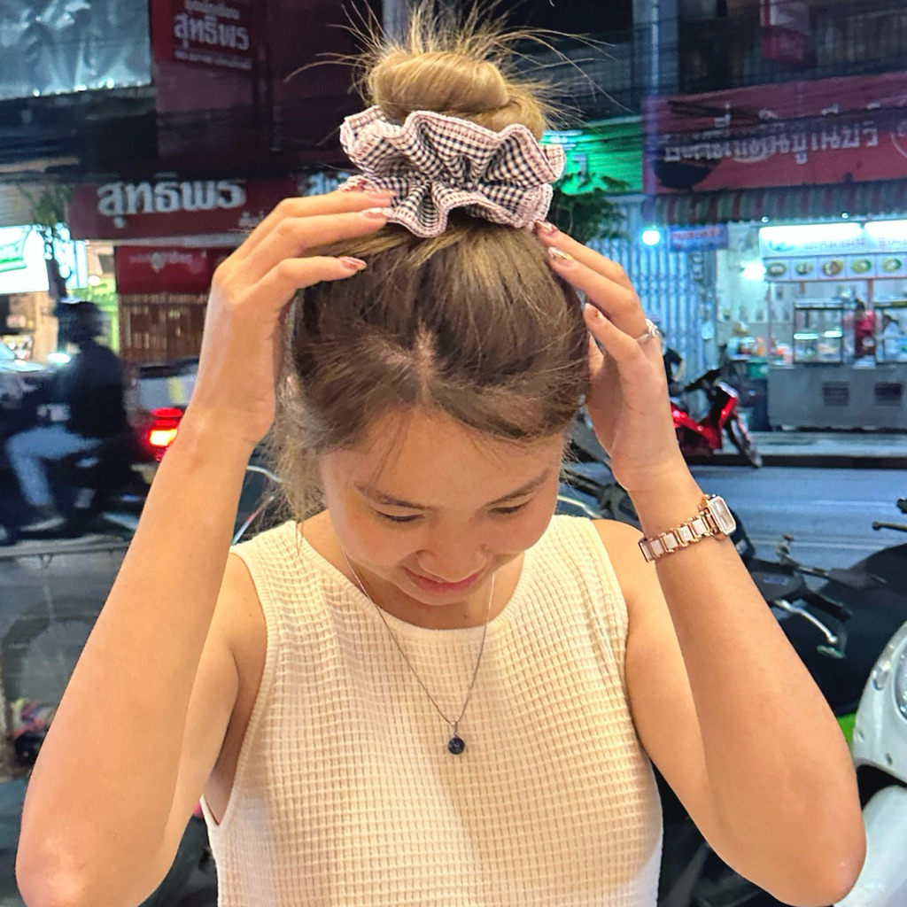 psable_scrunchies ♡ kanom-chan (ขนมชั้น) ♡ ยางรัดผม . ยางมัดผม . โดนัทมัดผม - รูปที่ 3