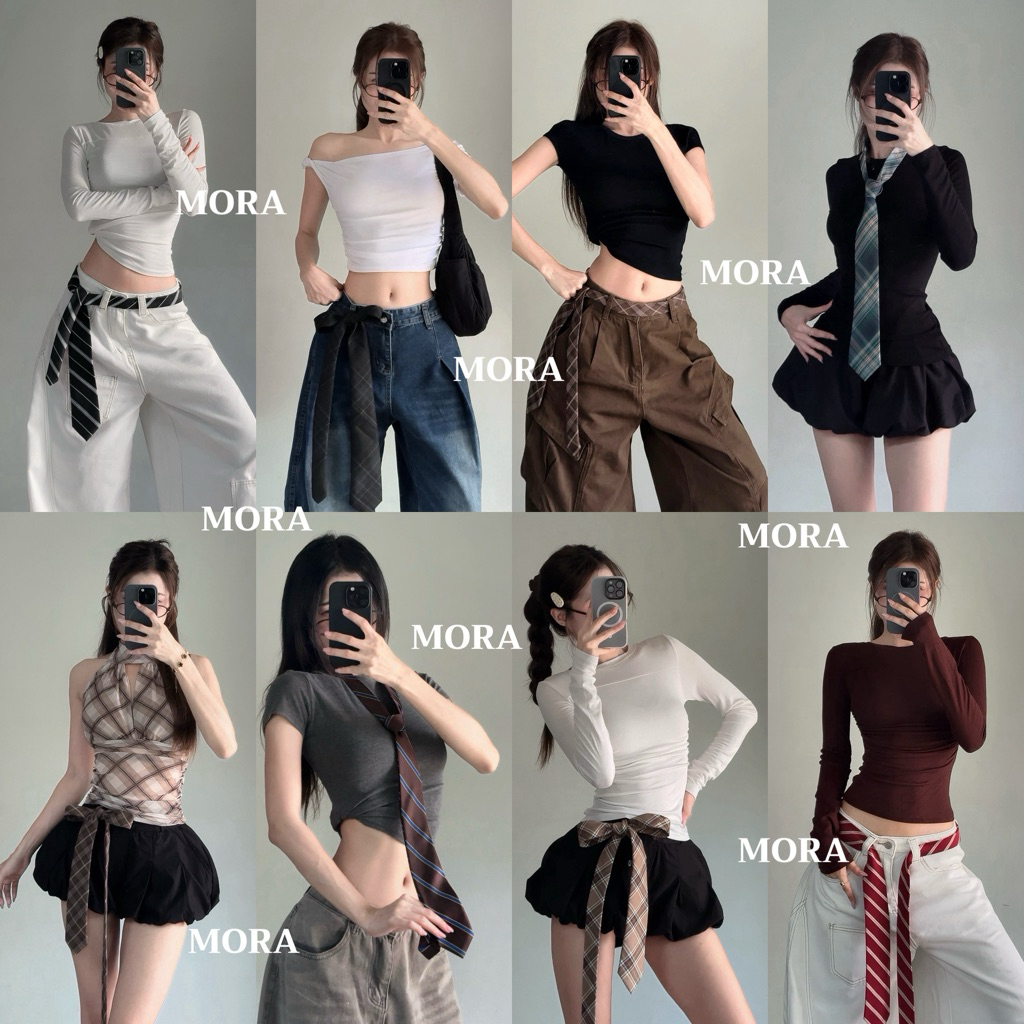 MORA - 👔 ୨୧ พร้อมส่ง  เนคไทลายสก็อต ลายทาง necktie (แบบผูกเอง) กทม.มีบริการส่งด่วน