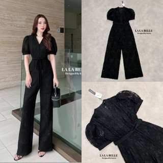 S-2XL จั้มสูทลูกไม้ขายาวสีดำ ชุดไปงานสีชมพู ชุดลูกไม้สวยๆ La…