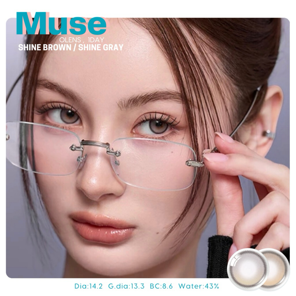 💫New❗️ (รายวัน/แบ่งขาย) OLens - muse คอนแทคเลนส์รุ่นใหม่ รายวัน มีสายตาปกติและค่าสายตา