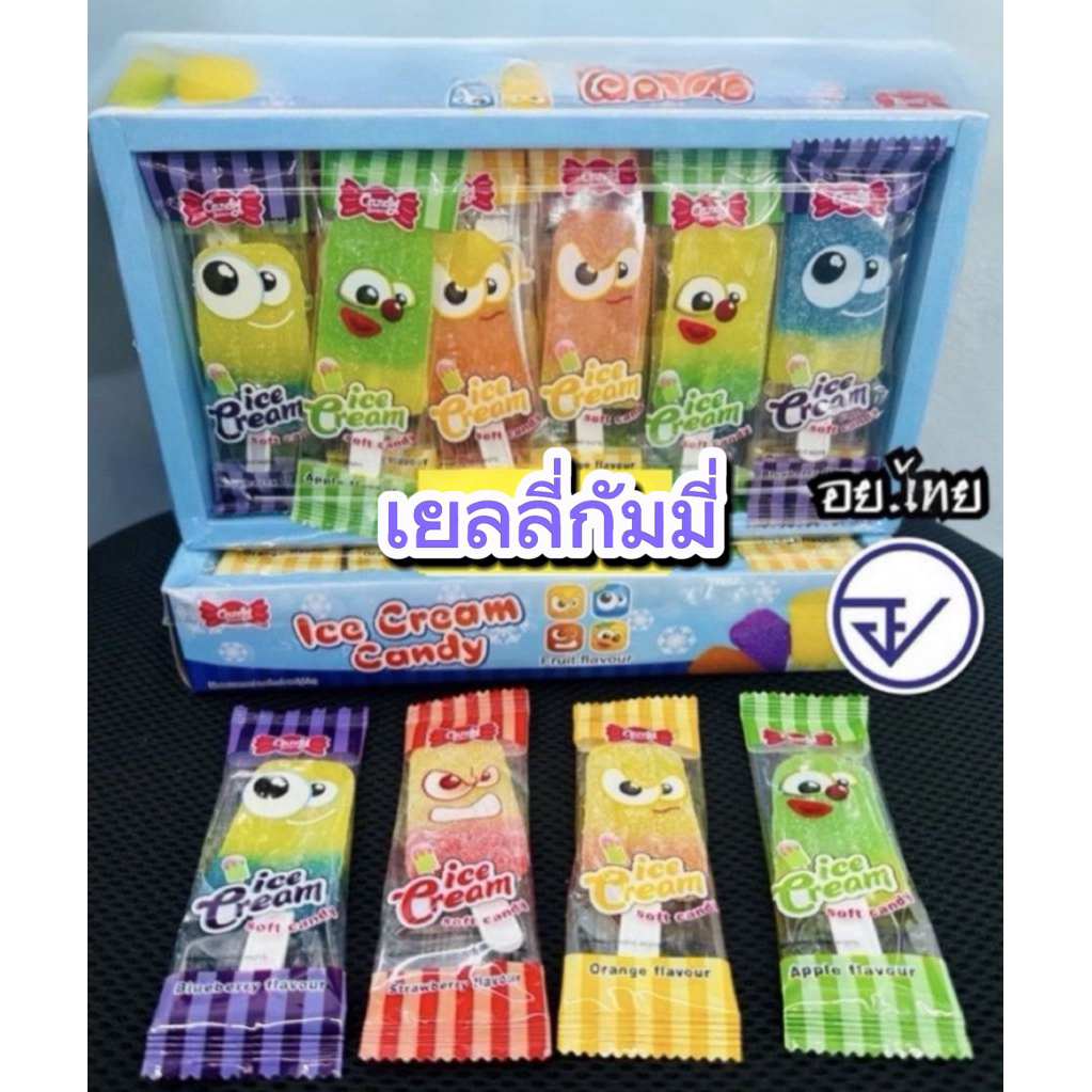 ขนมเขียวหนึบซูกัส รสรวมผลไม้ ช็อกโกแลต หนึ่งกล่อง 30 ชิ้น