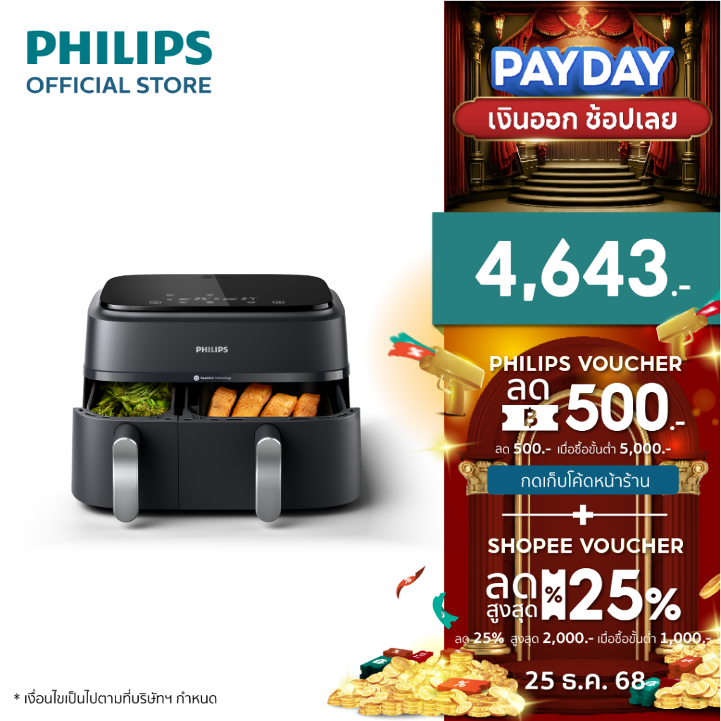 ฟิลิปส์ NA351|00 หม้อทอดไร้น้ำมัน Philips AirFryer Series 3000