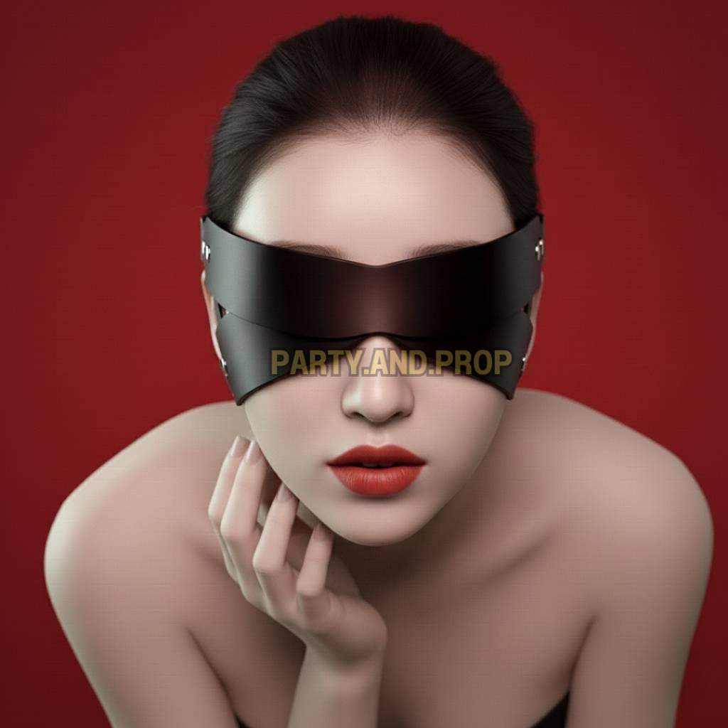 มีส่งด่วน✅ หน้ากากปิดตาหนัง PU สีดำ eye mask sexy แฟชั่น b.d.s.m. ราคา ถูกที่สุด ดีลบีเคเค แกลเลอรีภาพที่ 2