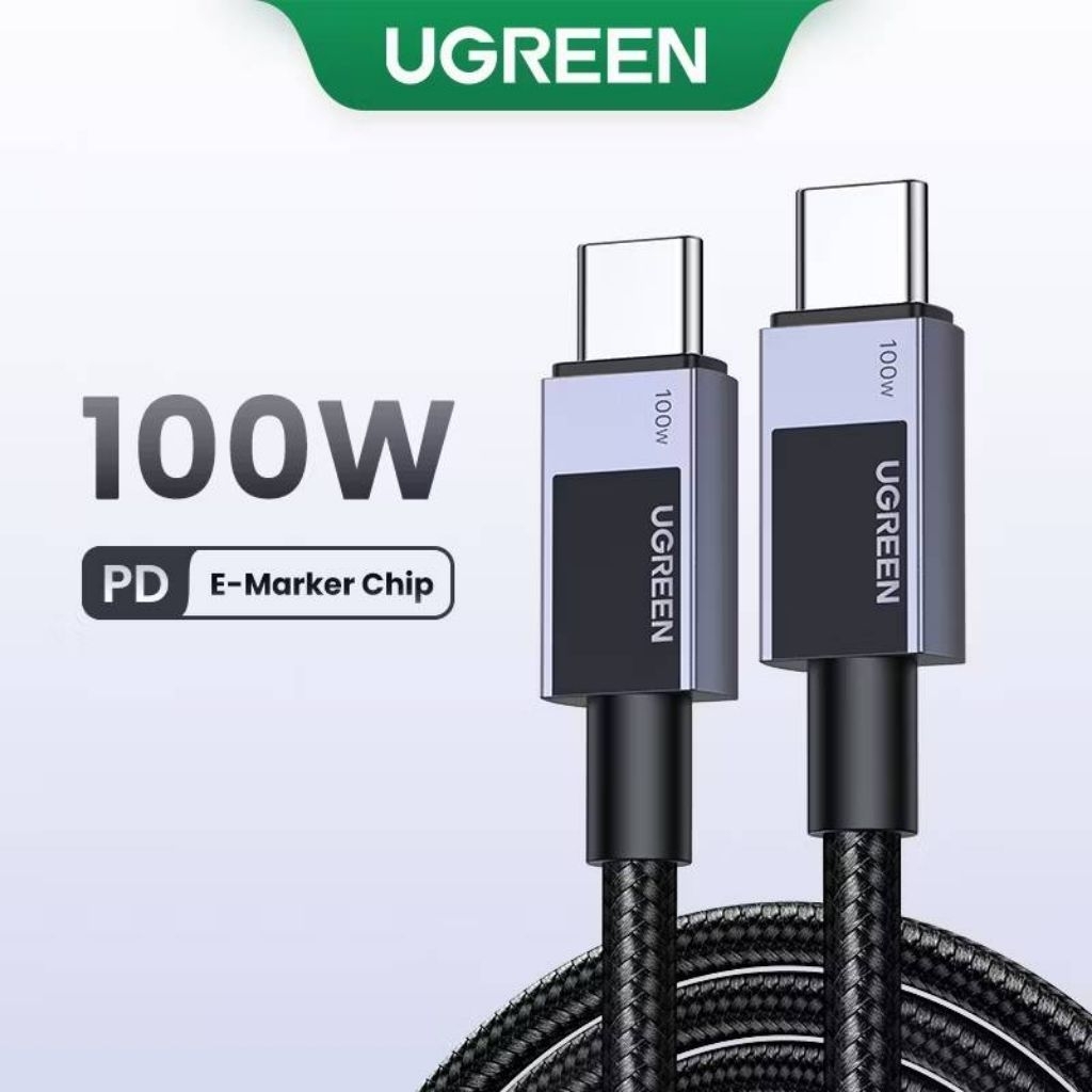 แท้💯 UGREEN สายชาร์จ 100W Type C Fast Charging E-Marker for iPhone 17 16 15 Pro Max S25 S24 Ultra iPad Pro Macbook Pro