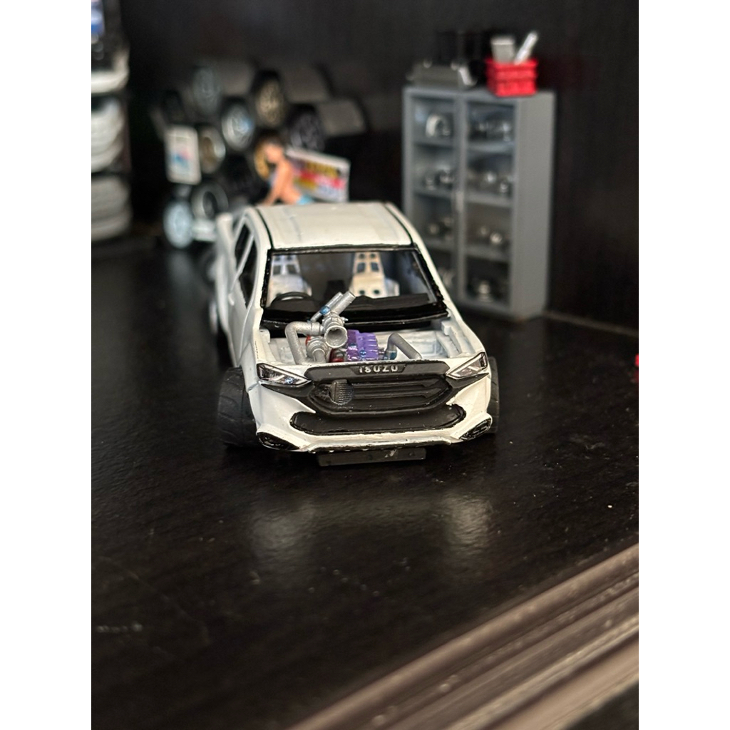 โมเดลรถกระบะเรซิ่นปริ้น3มิติ isuzu d max ขนาด 1/64