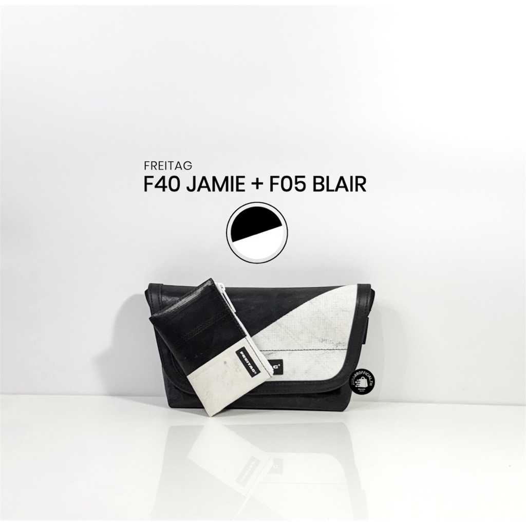 พร้อมส่ง กระเป๋า Freitag F40 JAMIE + F05 BLAIR ⬛️⬜️ BLACK/WHITE มือ 1 ของแท้100%